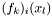 $(f_k)_i(x_l)$