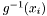 $g^{-1}(x_i)$