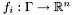 $f_i : \Gamma \to \mathbb{R}^n$