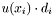 $u(x_i) \cdot d_i$