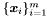 $\{\boldsymbol x_i\}_{i=1}^m$