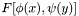$F[\phi(x), \psi(y)]$